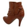 Glaze by Adi Women's High-heel Side Buckle Ankle Boots