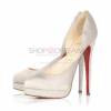 White obtuse diamond high-heels shoes