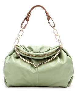 Leather green pink grey apricot Grab shoulder satchel there ways Bag