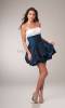 A-Line Strapless Ruffle Taffeta Short Prom Dress