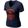 Nike Denver Broncos Women's Team Established V-Neck T-Shirt - Navy Blue