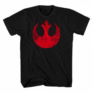  Men's Star Wars Rebel Logo T-Shirt Black - Medium