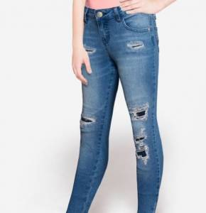 Destructed Super Skinny Jeans - Size 7 slim
