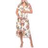 High-Low Floral Dress with a Belt from Mother Bee Maternity | Stylish Mater