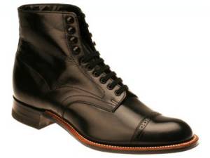 Mens Lace Up Boots - Black Leather