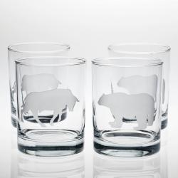 WSJ Bull & Bear Old Fashioned Glass Set