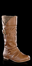 flat brown boots