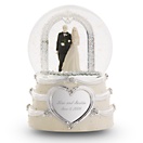 personalized wedding cake water globe