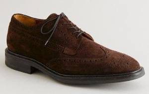 Suede Wing Tip Shoes