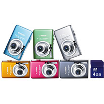 Your Choice Canon PowerShot SD1200-IS 10MP Digital Camera (Choose Color) +
