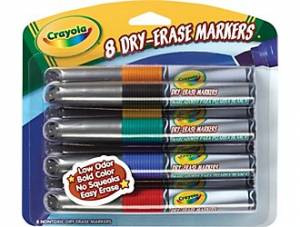 Crayola Dry-Erase Markers, Assorted, 8/Pack