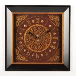 Burgundy & Gold Wall Clock