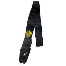 First Act Guitar Strap - Black/Yellow Fingerprint