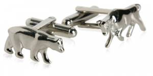 Stock market Bull Bear Cufflinks