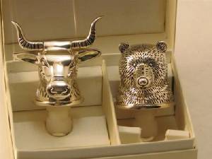 Bull and Bear Wine Stoppers