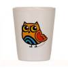 Owl Orange and Blue Shot Glass