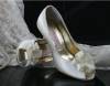 Ivory stain high heels flower fish mouth shoes