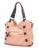 Leather pink white gold blue shoulder satchel two ways Bag
