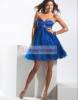 A-line sweetheart beading Organza short prom dress