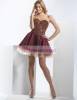 A-line sweetheart beading Satin short prom dress