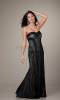 Mermaid Sweetheart Sequins Black Tulle Long Prom Dress