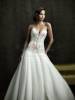 Dropped Waist Sweetheart Beads Embroidery Train Wedding Dress