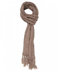 Fringe Cable Knit Scarf