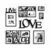 Wallverbs Live, Love, Laugh 7pc Frames and Plaque Set (BLACK)