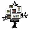 Wallverbs Family Tree 11pc Frames and Plaque Set (BLACK)