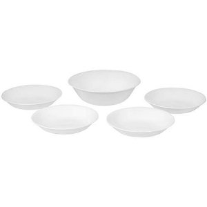 Corelle Livingware Winter Frost White 5-Piece Pasta Set