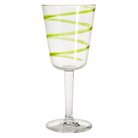 Green Swirl Wine Goblet Set of 8