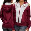 FSU White-Garnet Full Zip Hoodie Jacket