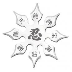 Ninja Throwing Stars Pack (Black Nin Symbol) 