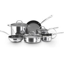 Farberware Millennium Stainless Steel 10 Piece Non Stick Set 75655