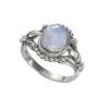 Antiqued Sterling Rainbow Moonstone Ring - New Age & Spiritual Gifts at Pyr