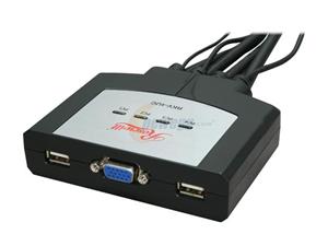Rosewill RKV-4UC 4 Port USB Cable KVM, 0.9m Cable Built with Speaker MIC Re