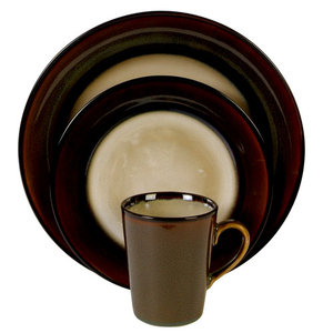 Rave 16-Piece Dinnerware Set, Stripe