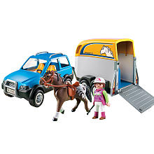 Playmobil SUV with Horsetrailer