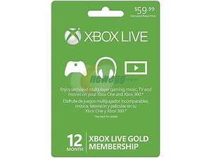 Microsoft Xbox LIVE 12 Month Gold Membership Card