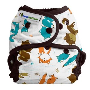 Best Bottom Cloth Diaper Shell-Snap, Fox Trot