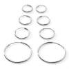 Silver Small Endless Hoop Earrings 10mm 12mm 14mm & 24mm