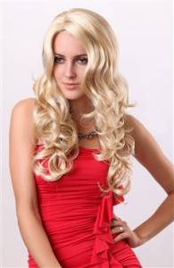Blond Curly Long Full Wig