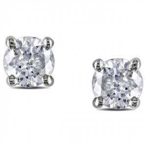 Tiffany - little white gold diamond stud earrings