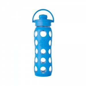 Lifefactoryâ„¢ 22 oz. Glass Bottle with Flip Cap and Silicone Sleeve | Blue