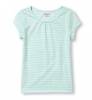 Girls Short Sleeve Striped Layer Tee