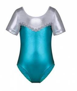 Girls One-piece Shining Lace Athletic Leotard Ballet Tutu: Clothing