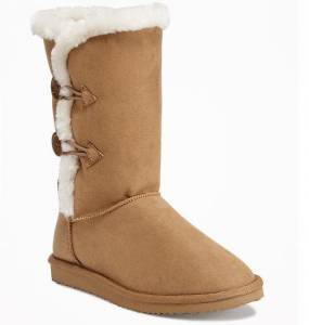 Sueded Button-Loop Boots for Girls|old-navy
