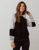 FULL TILT Color Block Raglan Black & Gray Womens Crop Hoodie