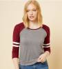 Gray Athletic Striped Raglan Sleeve Tee **** ALREADY RESERVED*****