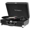 Victrola Vintage 3-Speed Bluetooth Suitcase Turntable with Speakers, Black